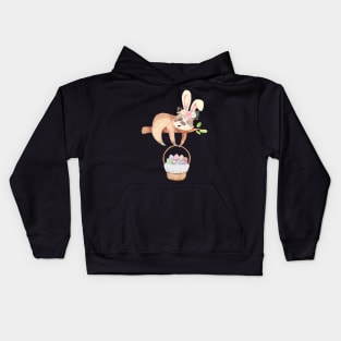 Cute Easter Sloth Kids Hoodie